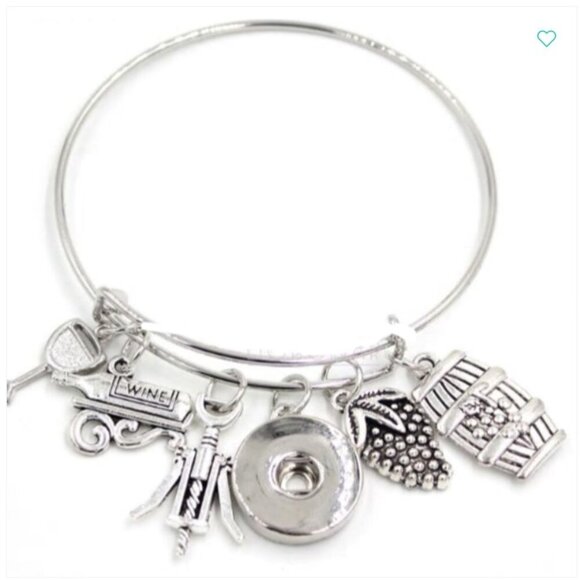 Wine Lovers Bangle Bracelet - New - Picture 1 of 1